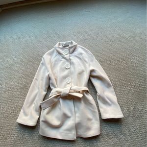 Tahari winter white wool coat